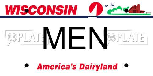 MEN Wisconsin License Plate