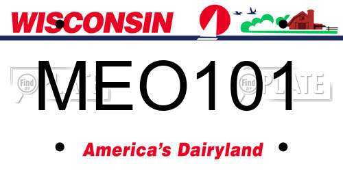 MEO101 Wisconsin License Plate