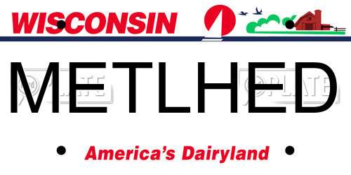METLHED Wisconsin License Plate