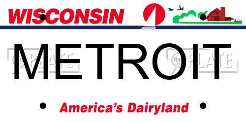 METROIT Wisconsin License Plate