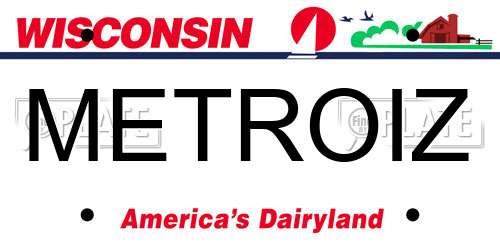 METROIZ Wisconsin License Plate