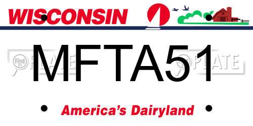 MFTA51 Wisconsin License Plate
