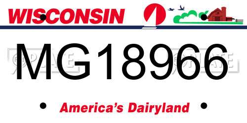 MG18966 Wisconsin License Plate