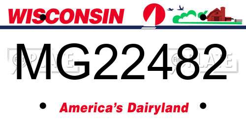 MG22482 Wisconsin License Plate
