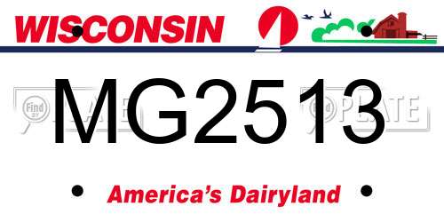 MG2513 Wisconsin License Plate