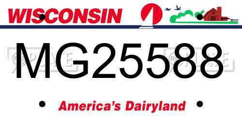 MG25588 Wisconsin License Plate