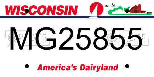 MG25855 Wisconsin License Plate