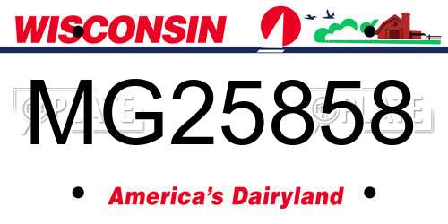 MG25858 Wisconsin License Plate