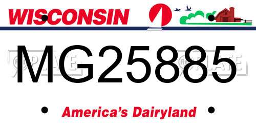 MG25885 Wisconsin License Plate