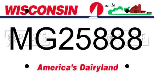 MG25888 Wisconsin License Plate