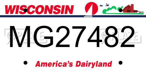 MG27482 Wisconsin License Plate