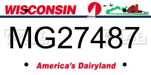 MG27487 Wisconsin License Plate