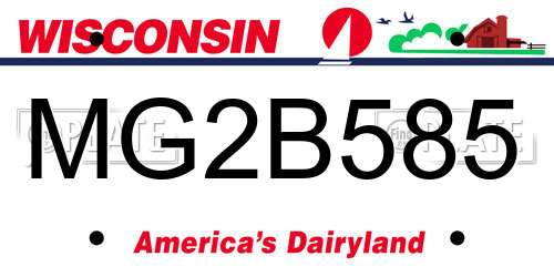 MG2B585 Wisconsin License Plate