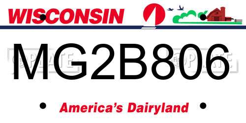 MG2B806 Wisconsin License Plate