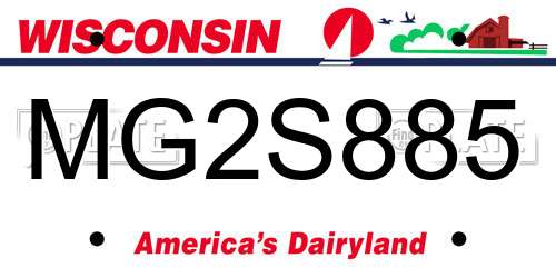 MG2S885 Wisconsin License Plate