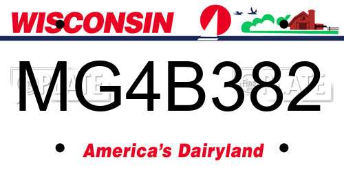MG4B382 Wisconsin License Plate