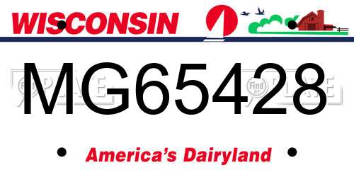 MG65428 Wisconsin License Plate