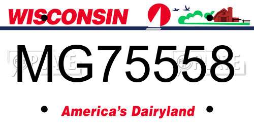 MG75558 Wisconsin License Plate