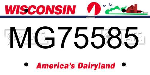 MG75585 Wisconsin License Plate