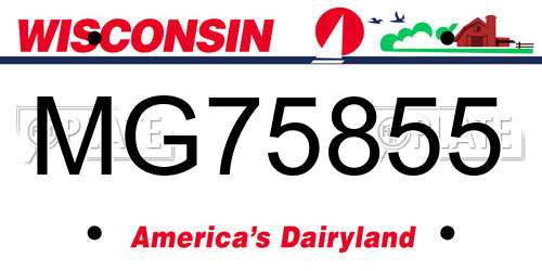 MG75855 Wisconsin License Plate