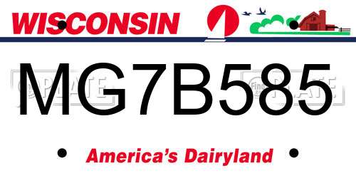 MG7B585 Wisconsin License Plate