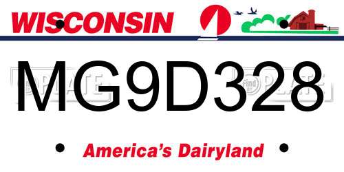 MG9D328 Wisconsin License Plate