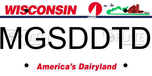 MGSDDTD Wisconsin License Plate