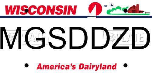 MGSDDZD Wisconsin License Plate