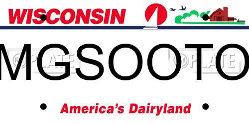 MGSOOTO Wisconsin License Plate