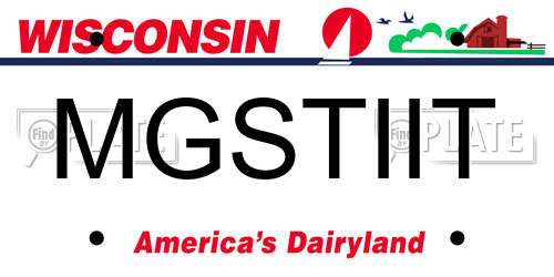 MGSTIIT Wisconsin License Plate