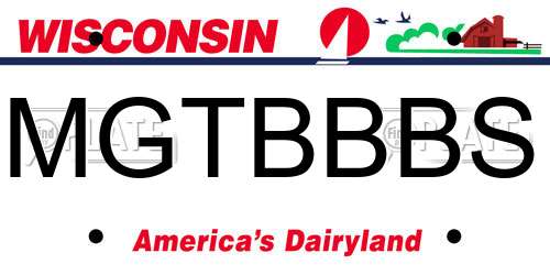 MGTBBBS Wisconsin License Plate