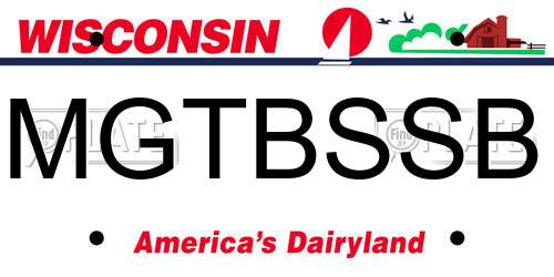 MGTBSSB Wisconsin License Plate