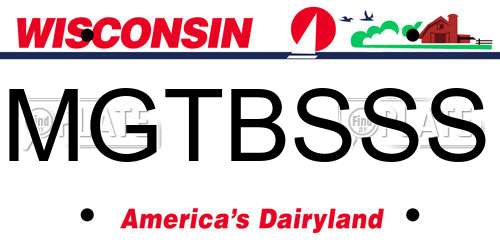 MGTBSSS Wisconsin License Plate