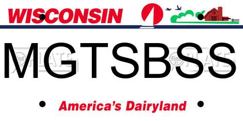 MGTSBSS Wisconsin License Plate