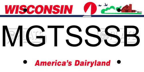 MGTSSSB Wisconsin License Plate