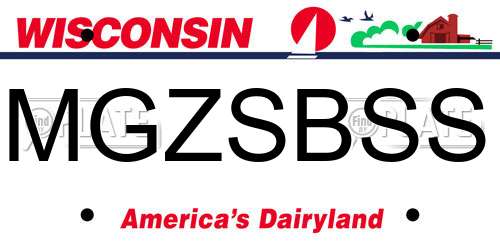 MGZSBSS Wisconsin License Plate