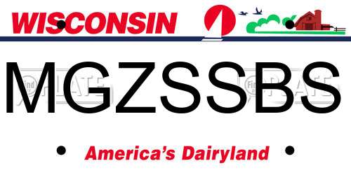 MGZSSBS Wisconsin License Plate