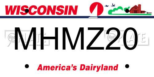 MHMZ20 Wisconsin License Plate