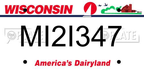 MI2I347 Wisconsin License Plate