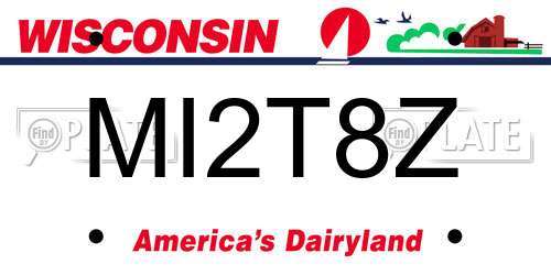 MI2T8Z Wisconsin License Plate