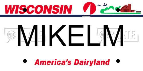 MIKELM Wisconsin License Plate