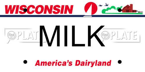 MILK Wisconsin License Plate