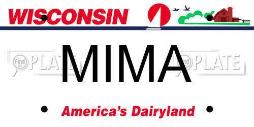 MIMA Wisconsin License Plate
