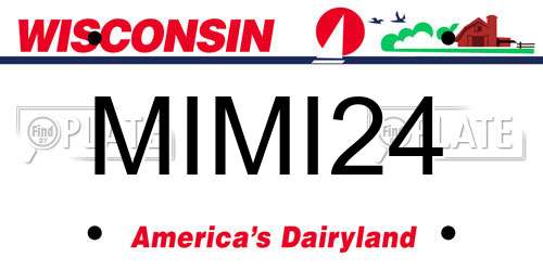 MIMI24 Wisconsin License Plate