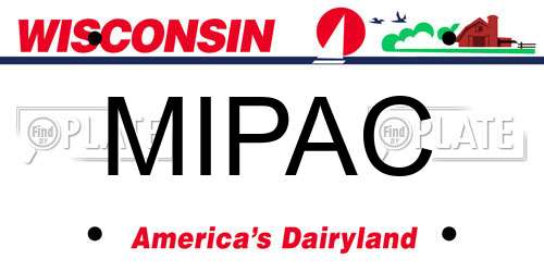 MIPAC Wisconsin License Plate
