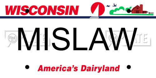 MISLAW Wisconsin License Plate