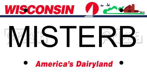 MISTERB Wisconsin License Plate