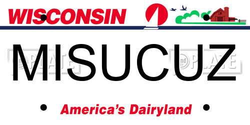 MISUCUZ Wisconsin License Plate