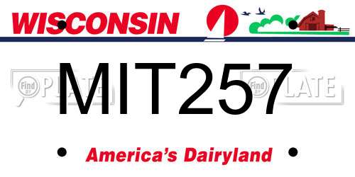 MIT257 Wisconsin License Plate