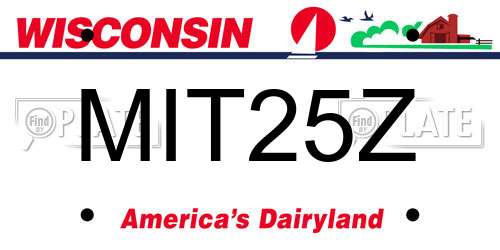 MIT25Z Wisconsin License Plate